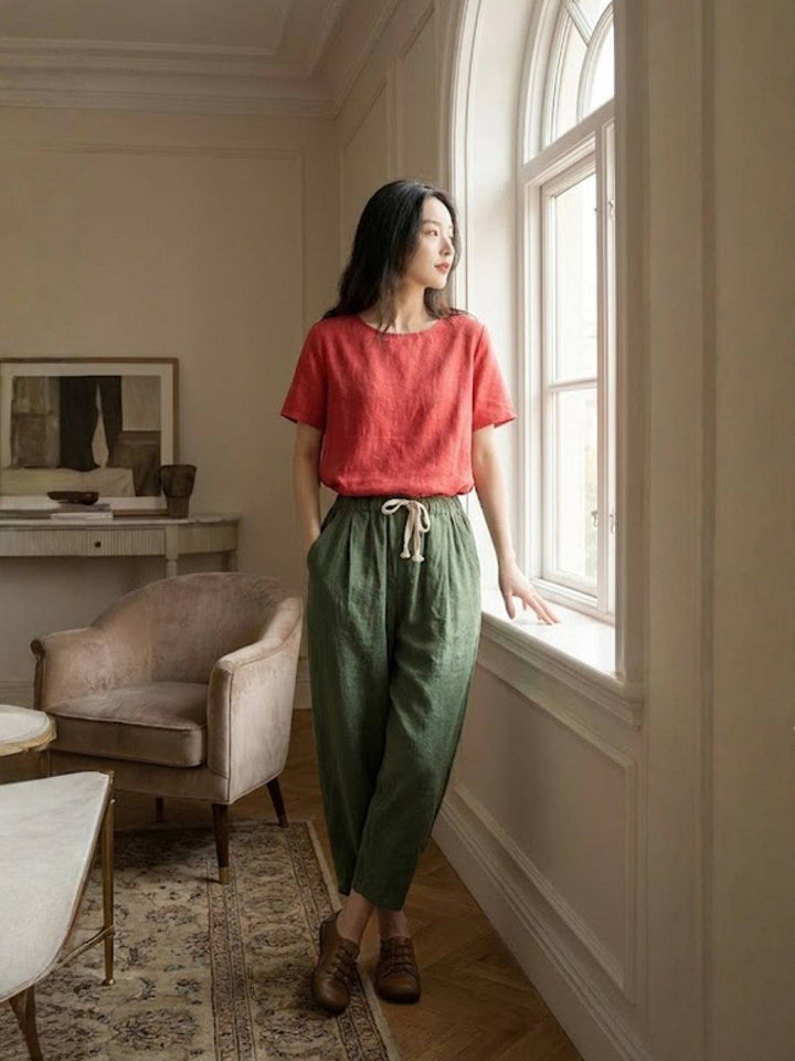 Comfortable Women Drawstring Waist Pants