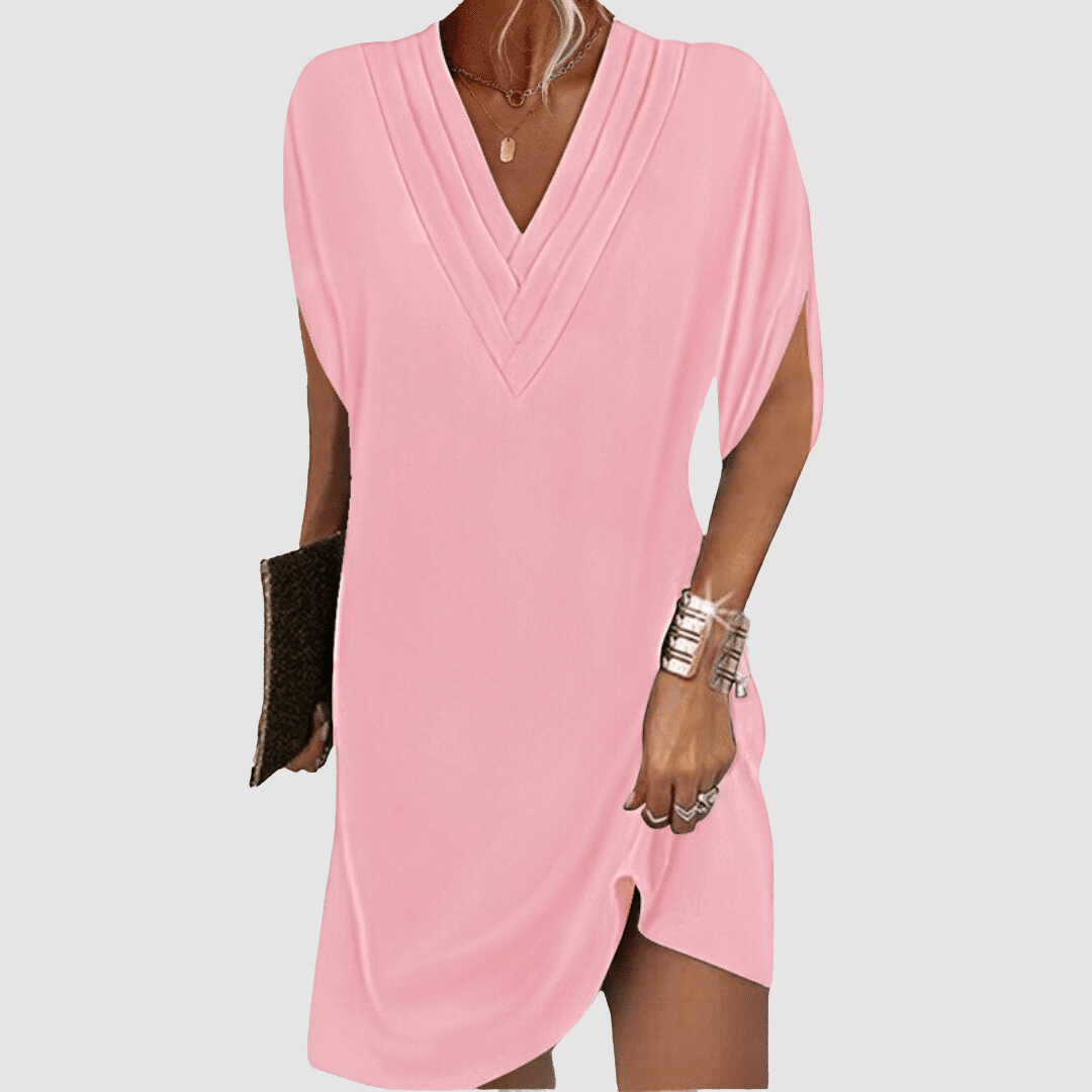 Elegant Lightweight Women's Half-Sleeve Dress