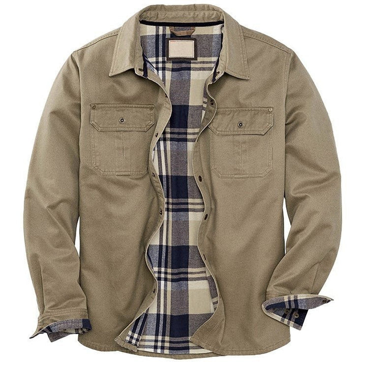 Wachsjacke im Bomberstil mit Flanellfutter 3