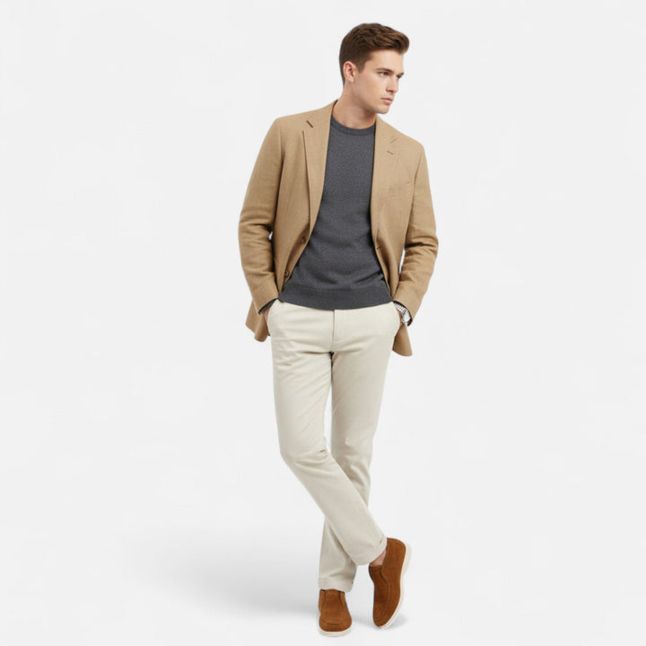 Elegant Suede Men's Slip-On Loafers