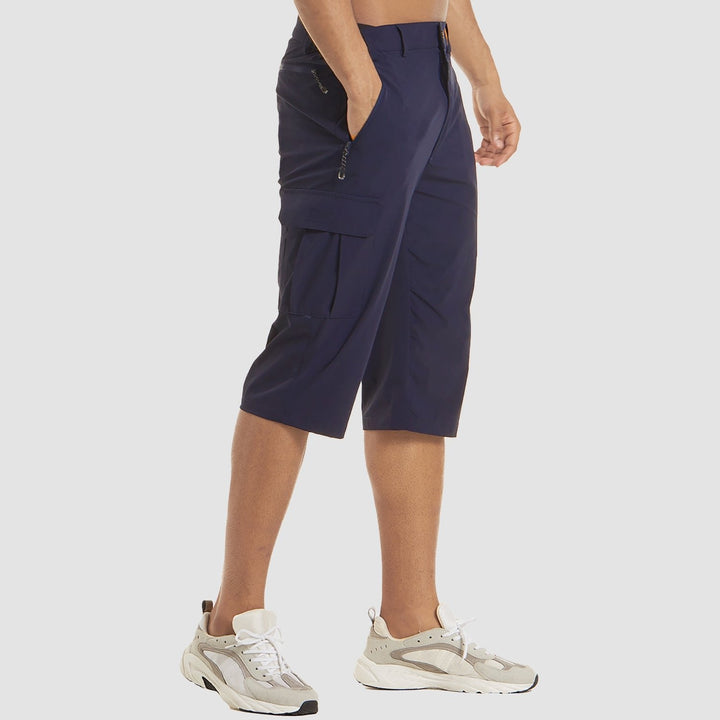 Herren Knielange Cargo Shorts mit Seitentaschen