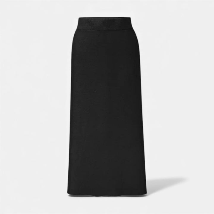 Women's Elegant Wool A-Line Midi Skirt