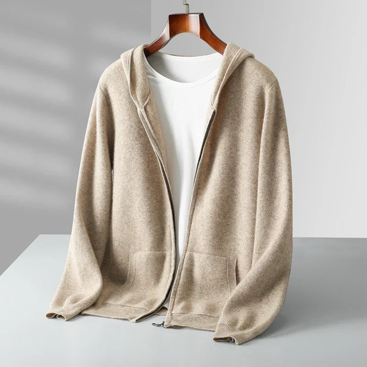 Premium Cashmere Men's Zip Hoodie