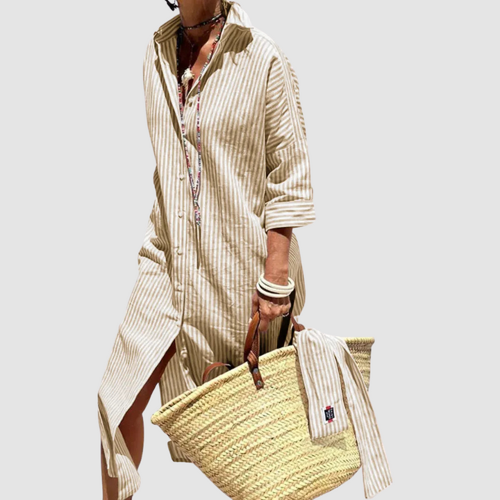 Elegant Striped Women's Summer Dress