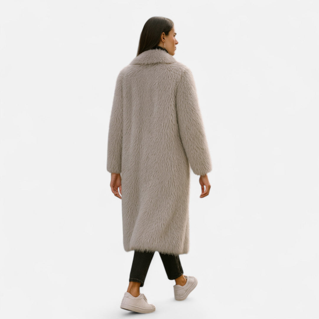 Elegant Long Women's Faux Fur Winter Coat
