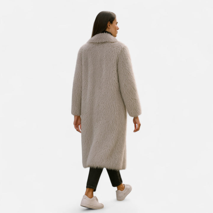 Elegant Long Women's Faux Fur Winter Coat