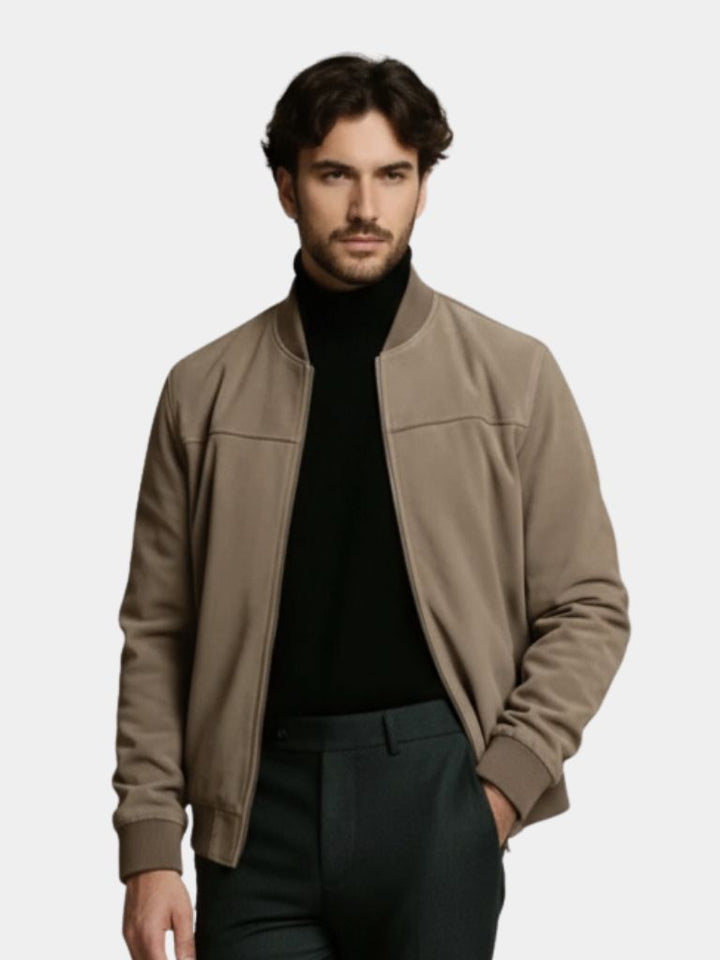 Men's Bomber Jacket - Classic Elegant Transitional Jacket in Premium Material