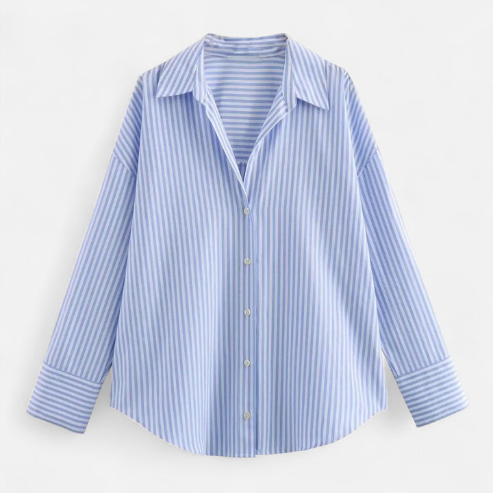 Elegant Classic Women's Long Sleeve Lapel Blouse