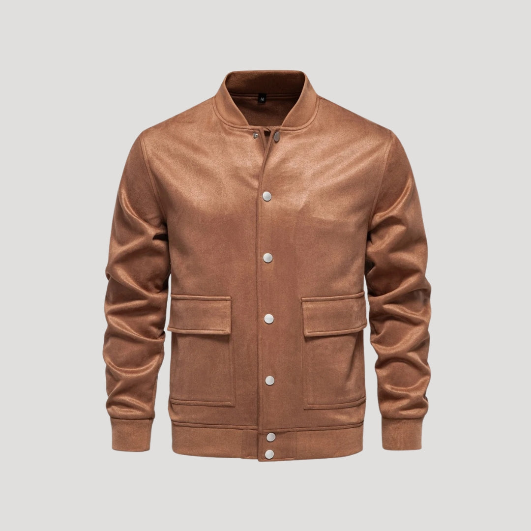 Lightweight Men's Bomber Jacket in Varsity Style - Athletic Transitional Jacket