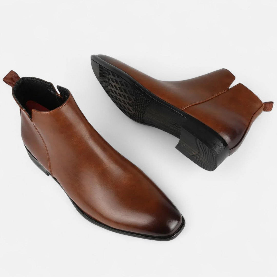 Elegant Square Toe Chelsea Boots for Men