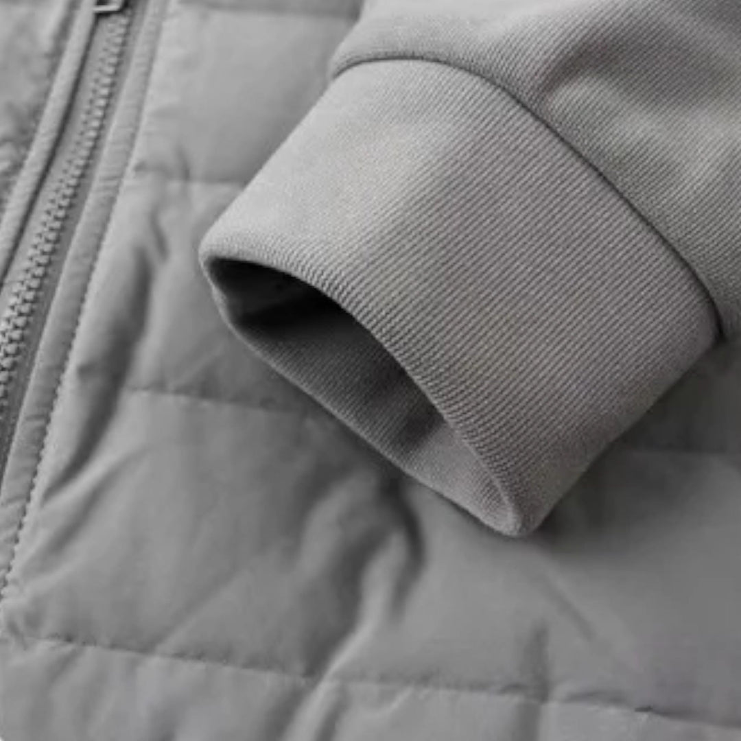Warm Hooded Down Jacket for Men - Quilted and Lightweight