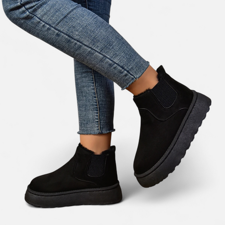Women's Warm Plush Platform Ankle Boots