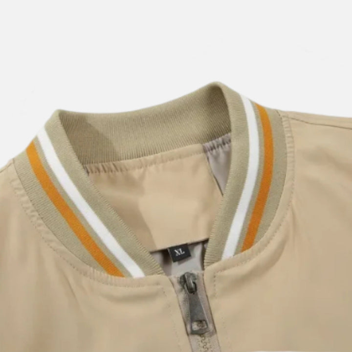 Warm Thick Men's Bomber Jacket for Fall and Winter