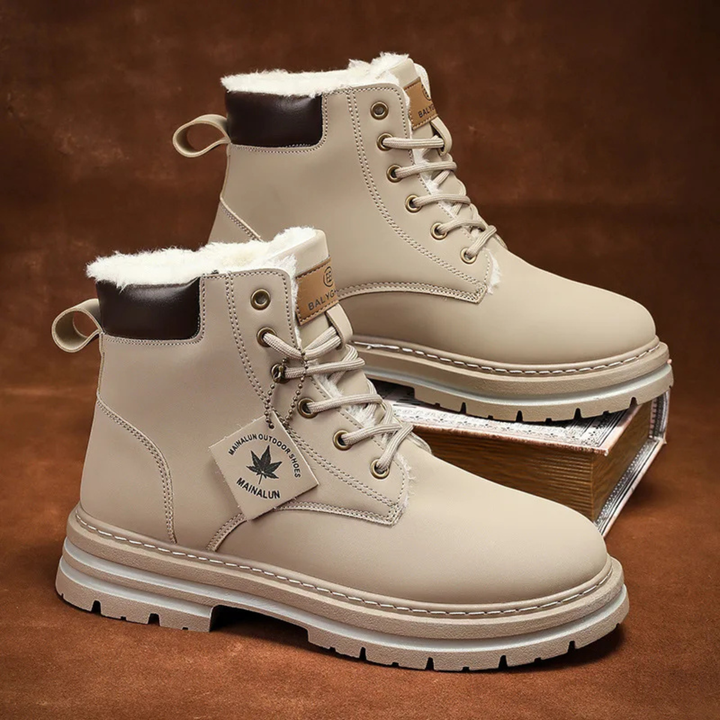 Warm Fur-Lined Men's Insulated Snow Boots