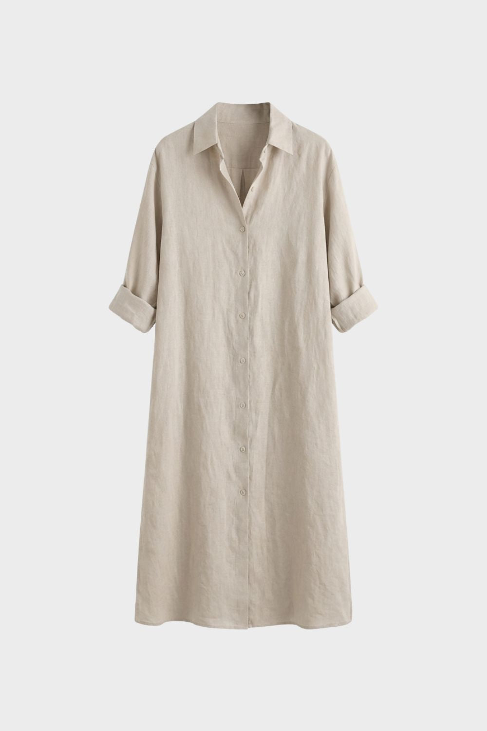 Elegant Long Women's Shirt Dress