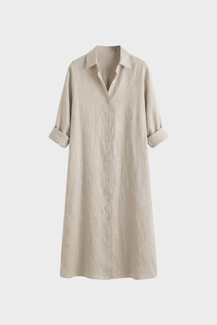 Elegant Long Women's Shirt Dress