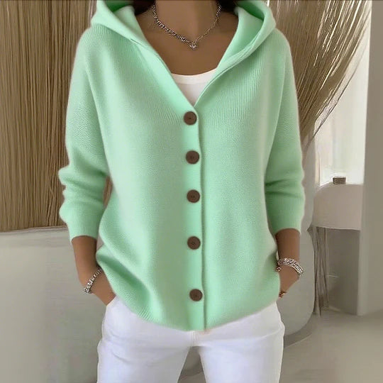 Cotton Smooth Comfortable Casual Long Sleeve Women's Cardigan