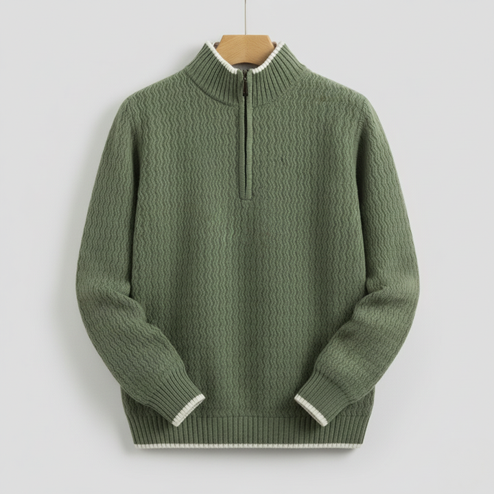 Structured Quarter-Zip Knit Sweater Men's