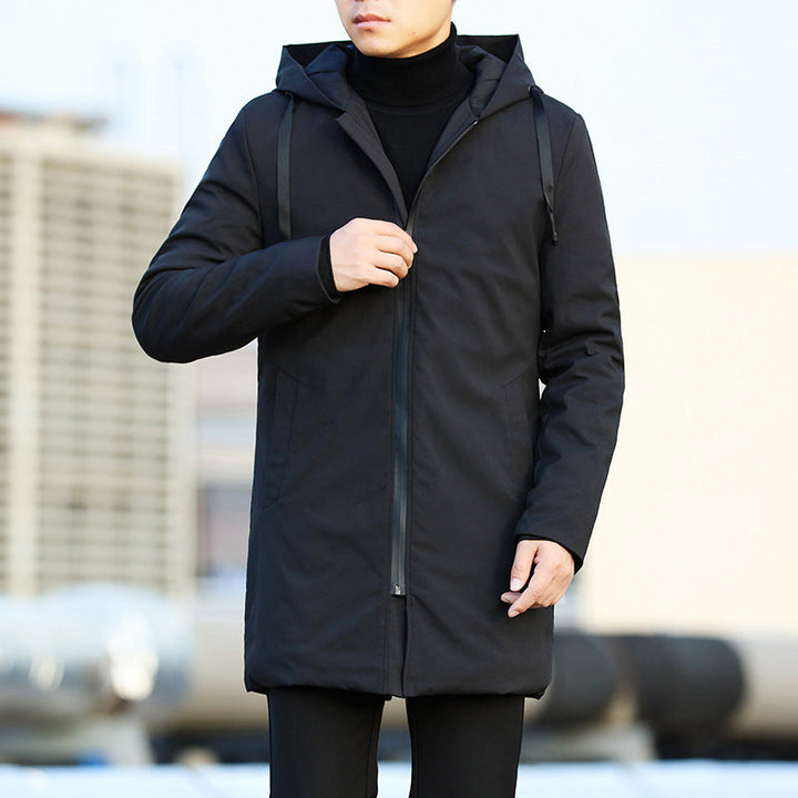 Modern Men's Winter Jacket with Hood - Windproof and Warm-Lined