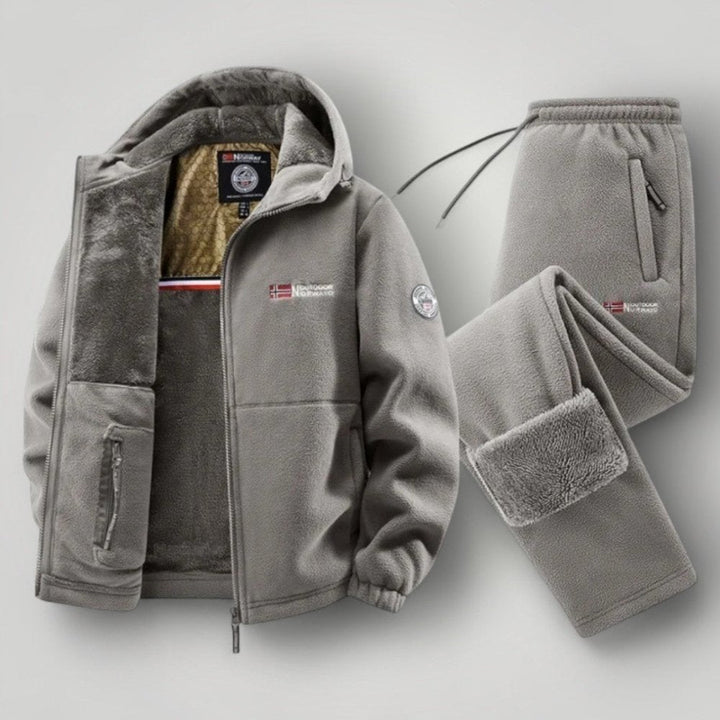 Men's Winter Jacket with Thermal Fleece Lining - Weather-Resistant and Windproof