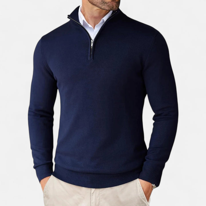 Lightweight Slim-Fit Men's Zip-Up Sweater