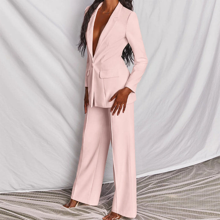 Elegant Women's Blazer Set - Business Suit with Pants for Formal Occasions