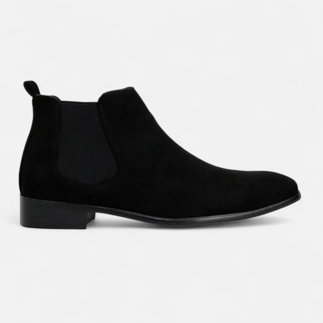 Men's Elegant Suede Chelsea Boots with Square Toe