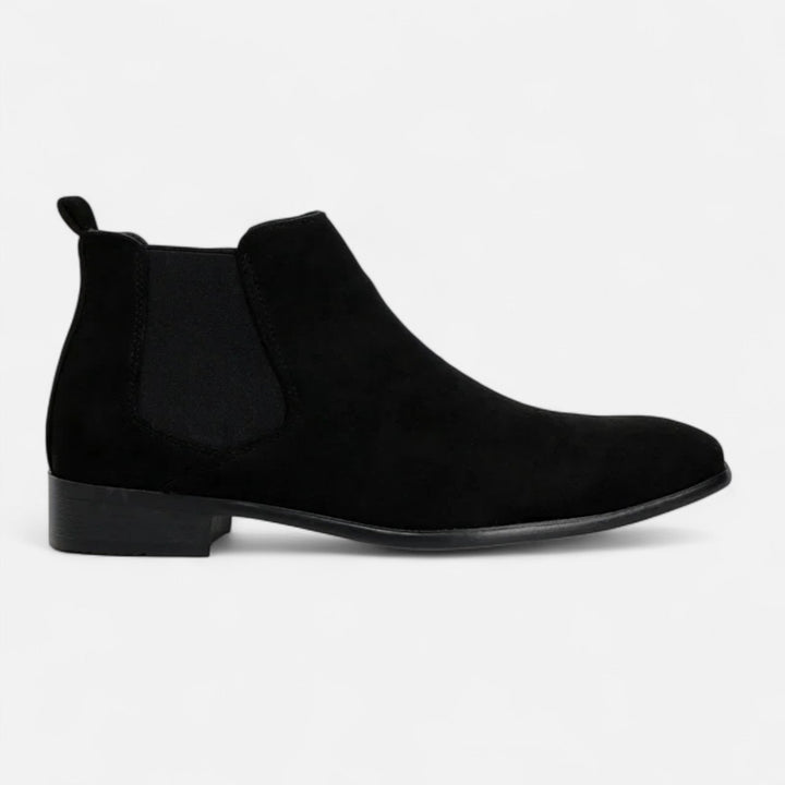 Men's Elegant Suede Chelsea Boots with Square Toe