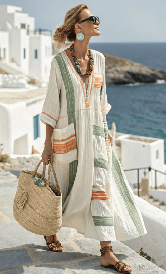 Elegant Loose Fit Women's Summer Maxi Dress