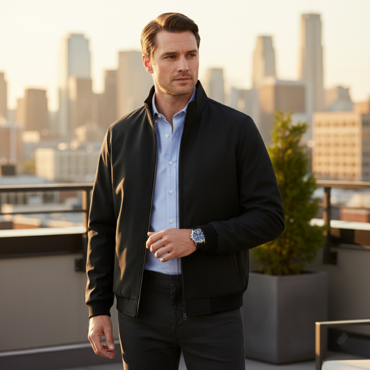 Elegant Warm Fleece-Lined Men's Jacket