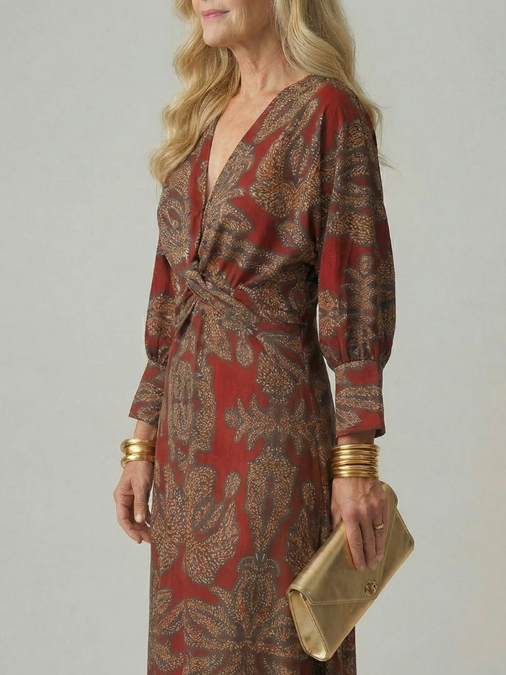 Elegant Lightweight Women's Wrap Midi Dress