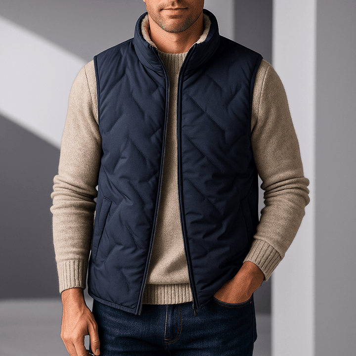 Men's Sherpa Vest with Plush Lining - Lightweight and Water-Resistant