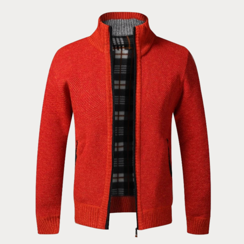 Classic Zip-Up Cardigan for Men