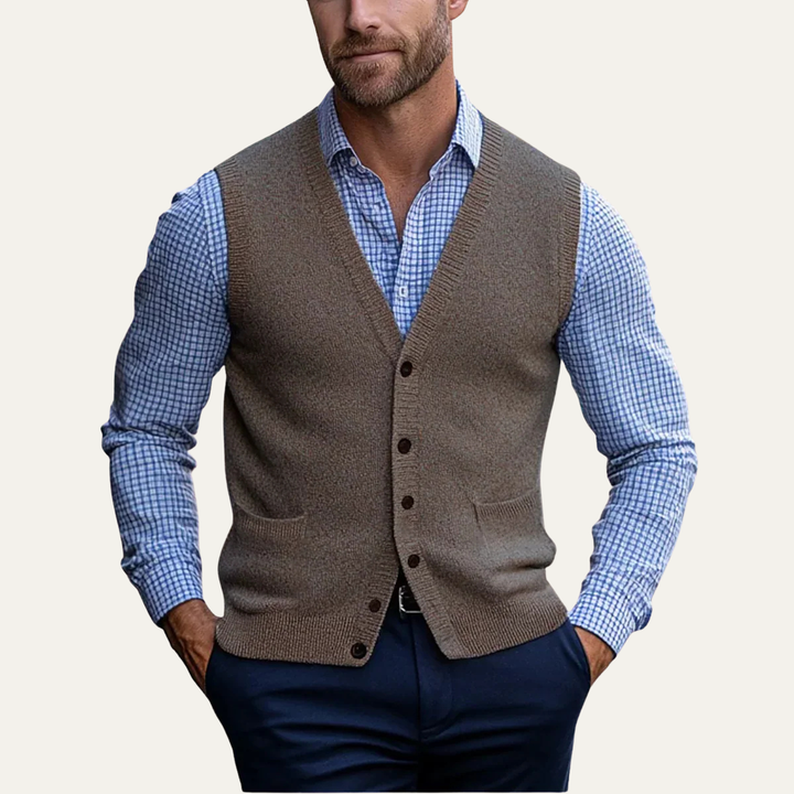 Classic Smart-Casual Men Knit Vest