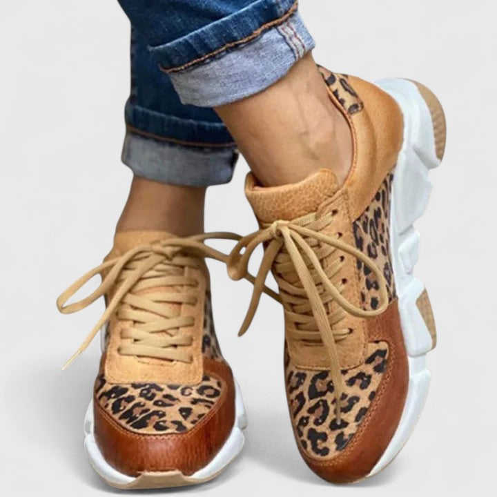 Elegant Women's Shoes with Leopard Print - Comfortable Everyday Shoes with Arch Support
