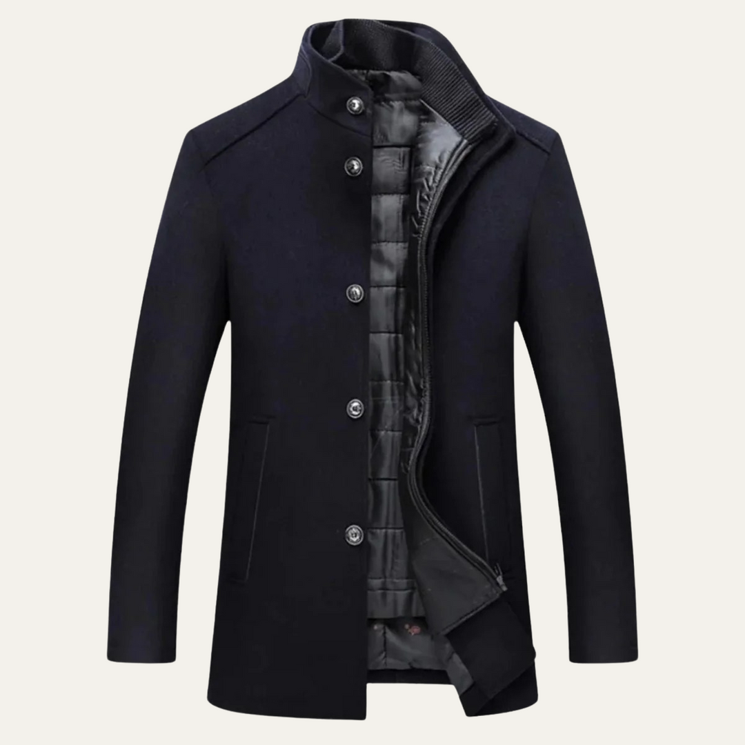Classic Wool Blend Men's Trench Coat