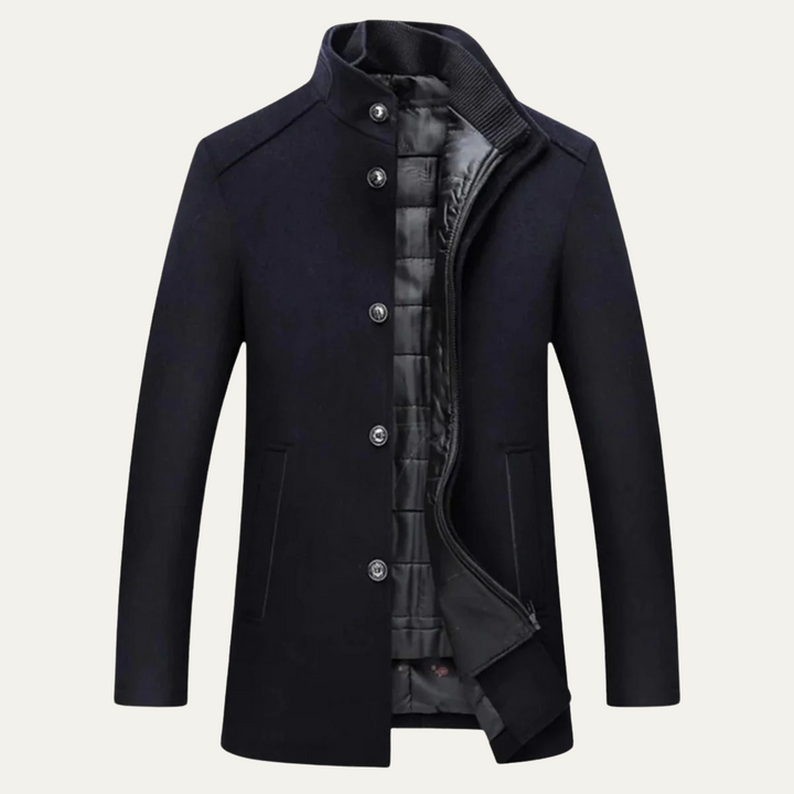 Classic Wool Blend Men's Trench Coat