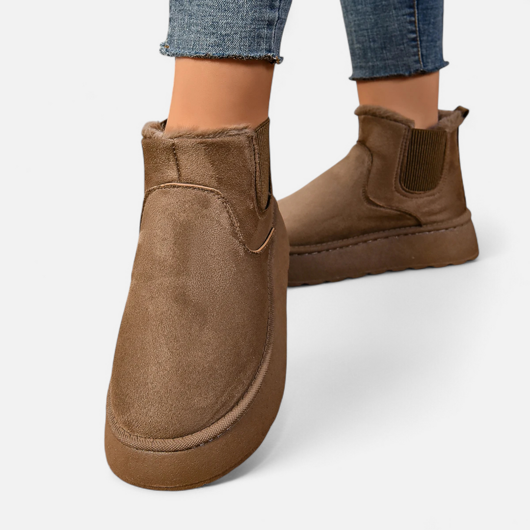 Women's Warm Plush Platform Ankle Boots