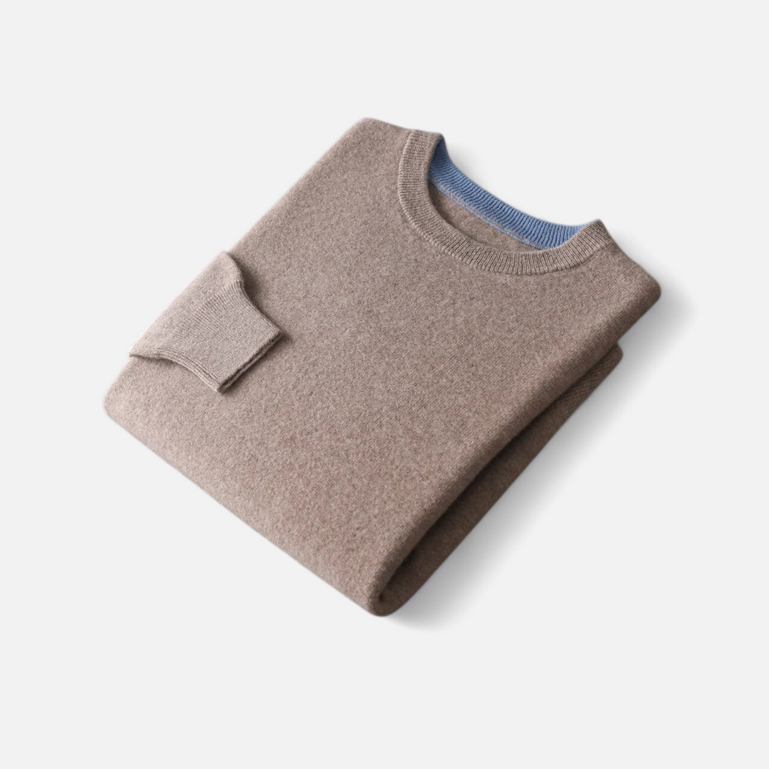 Men's Casual Crewneck Cashmere Wool Sweater