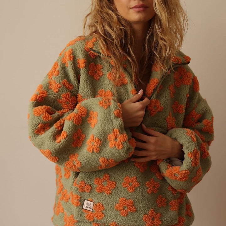 Women's Floral Fleece Pullover