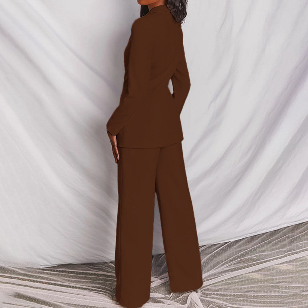 Elegant Women's Blazer Set - Business Suit with Pants for Formal Occasions