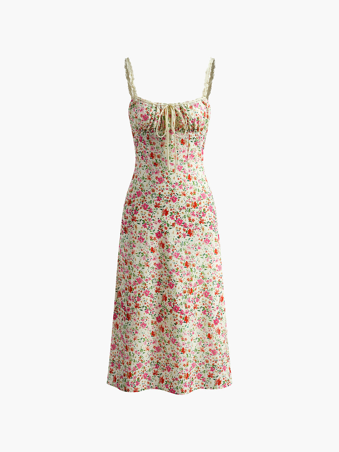 Elegant Floral Print Women's Midi Dress