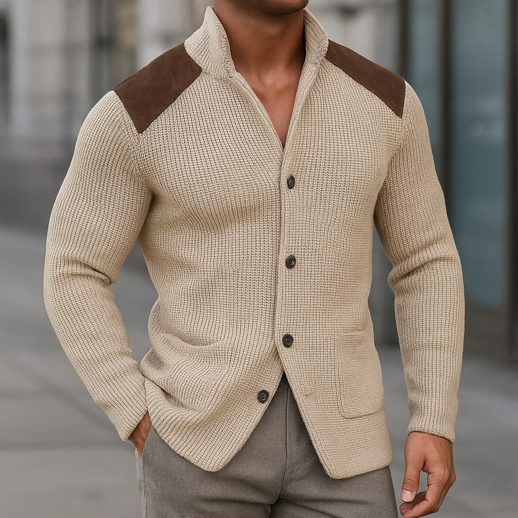 Elegant Men's Knit Blazer - Comfortable and Versatile for Business and Casual Wear