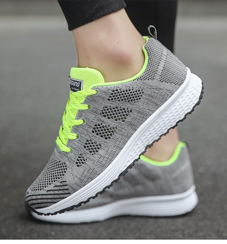Ergonomic Women's Casual Shoes - Lightweight Sneakers with Breathable Material