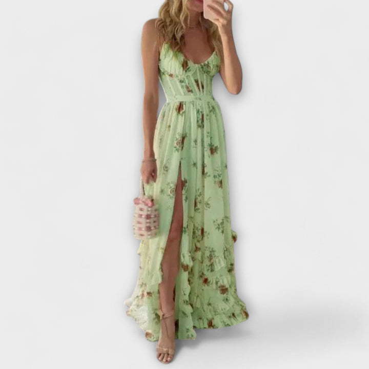 Women's Sleeveless Floral Dress - Elegant and Comfortable