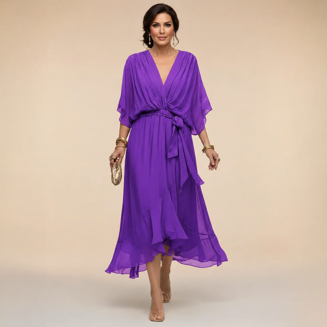 Elegant Lightweight Women's V-Neck Dress