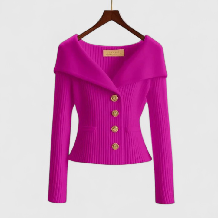 Women's Off-Shoulder Button Cardigan