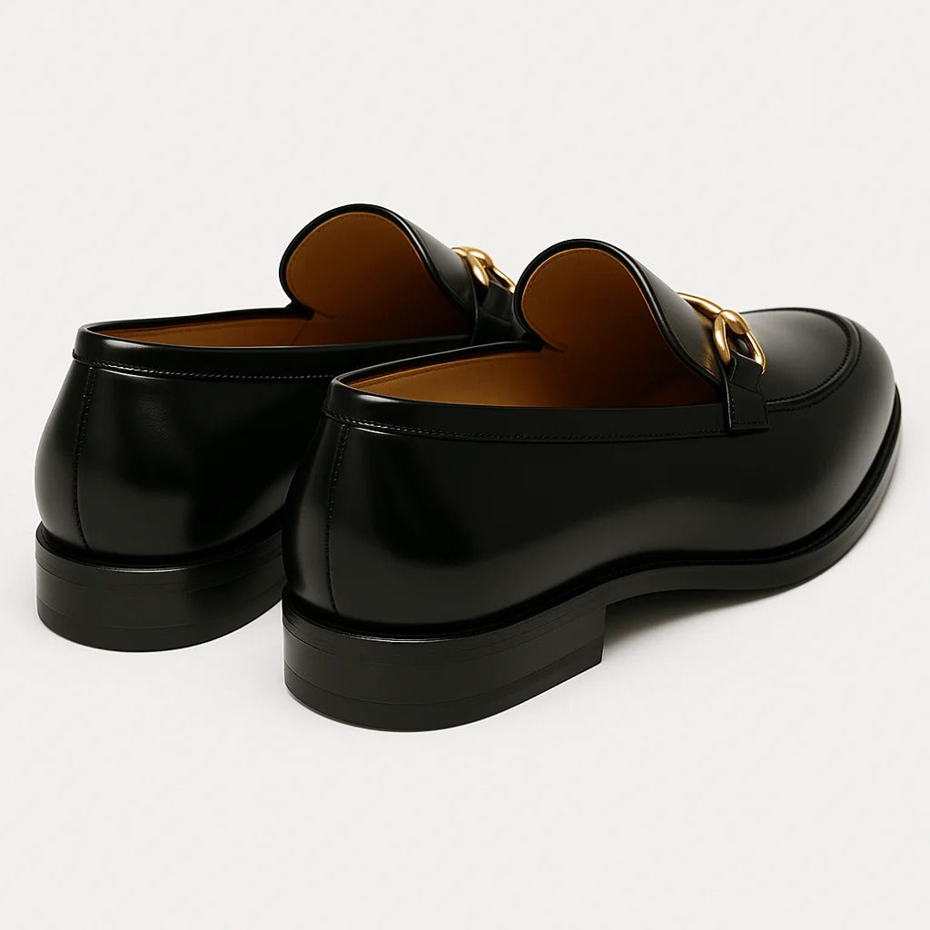 Elegant Faux Leather Men's Horsebit Formal Loafers