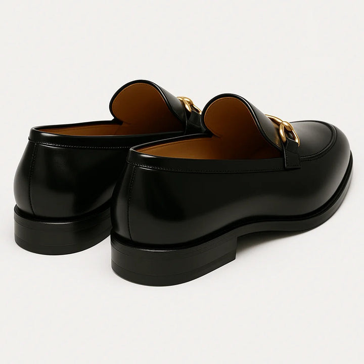 Elegant Faux Leather Men's Horsebit Formal Loafers