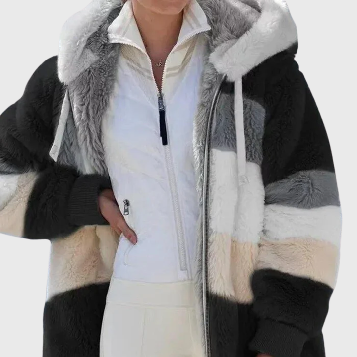 Women's Warm Fleece Winter Jacket with Hood